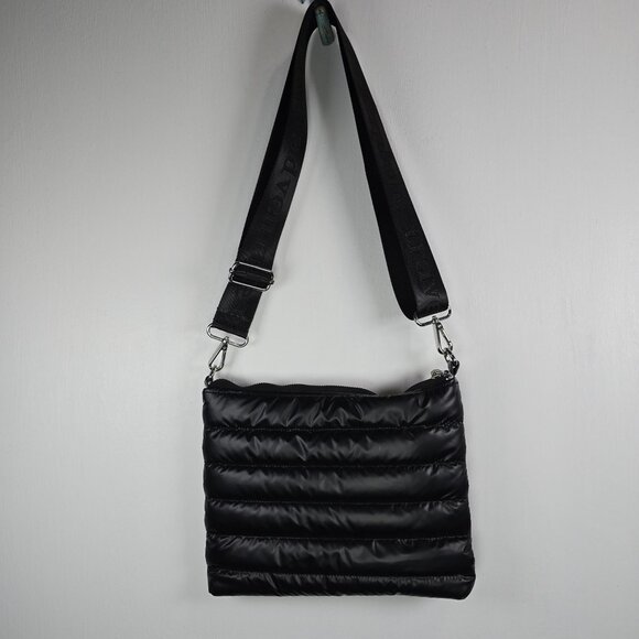 Samantha Brown Black Quilted Crossbody Bag – Lightweight Travel Purse, Wide Stra - Picture 5 of 8